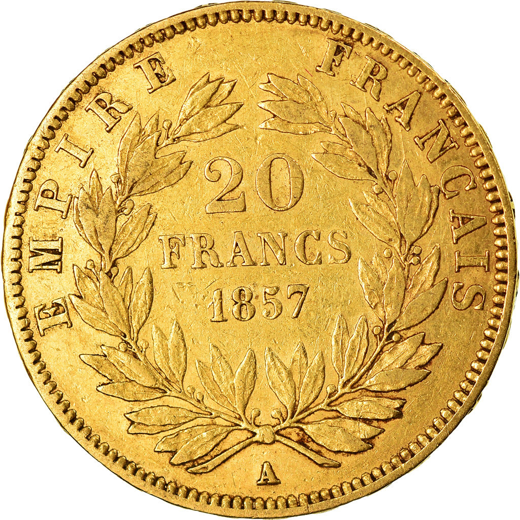 Münze, Frankreich, Napoleon III, Napoléon III, 20 Francs, 1857, Paris, SS