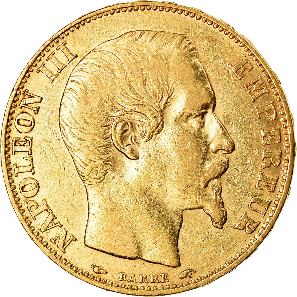 Coin, France, Napoleon III, Napoléon III, 20 Francs, 1854, Paris, AU(50-53)