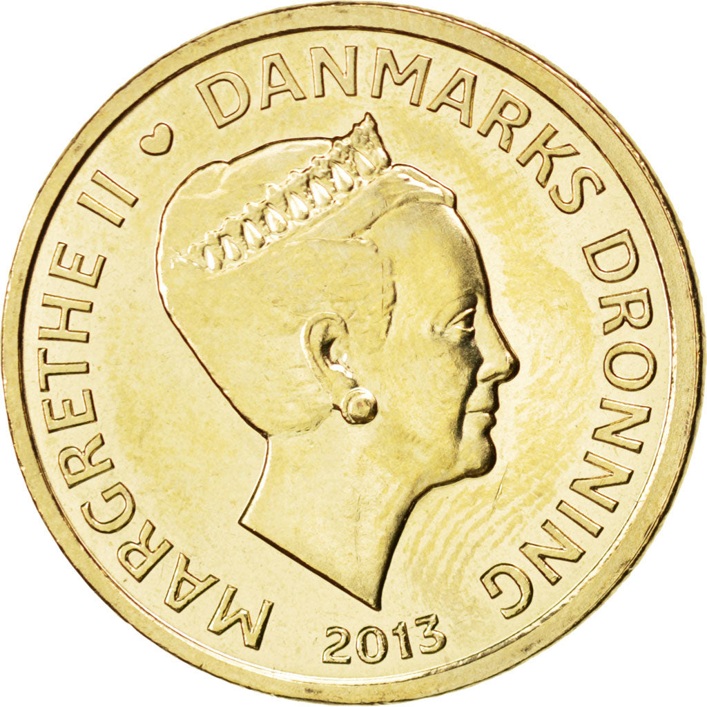 Coin, Denmark, 20 Kroner, 2013, MS(63), Aluminium-Bronze, KM:New