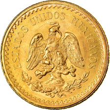 Coin, Mexico, 2-1/2 Pesos, 1945, Mexico City, MS(63), Gold, KM:463