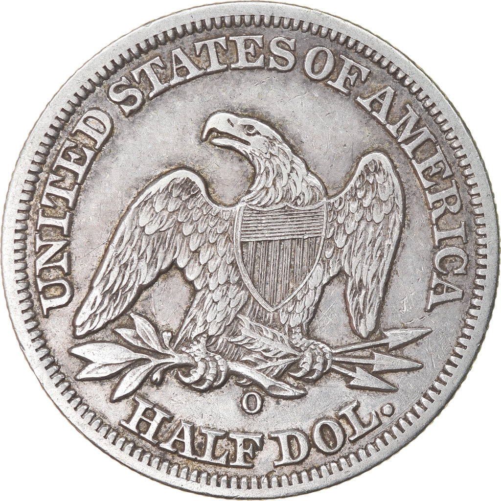 Coin, United States, Seated Liberty Half Dollar, 1858 O, EF(40-45), Silver