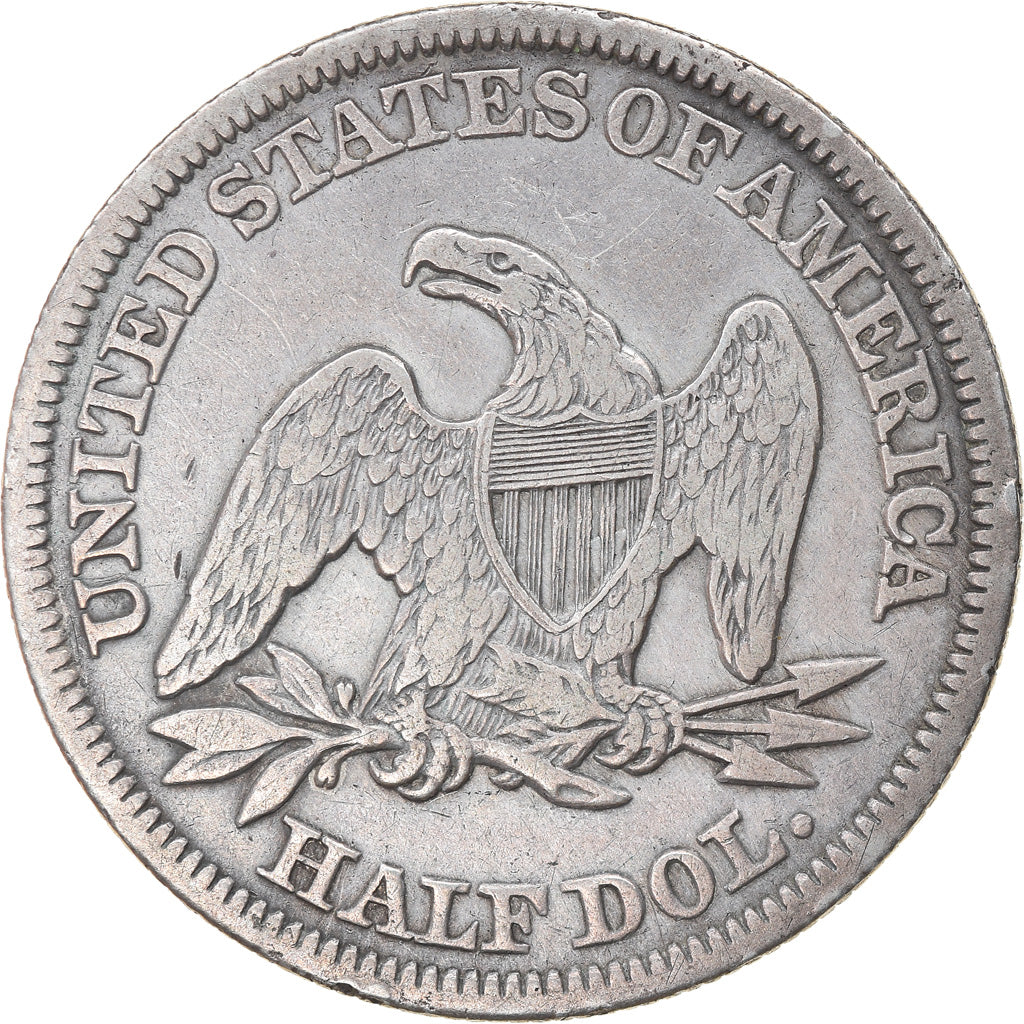 Coin, United States, Seated Liberty Half Dollar, Half Dollar, 1855, U.S. Mint