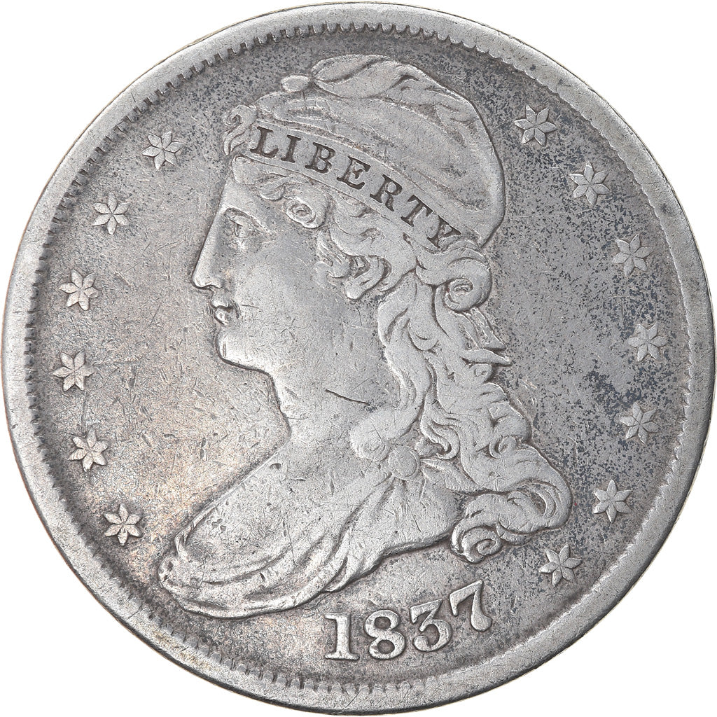 Moneta, USA, Bust Half Dollar, Half Dollar, 1837, U.S. Mint, Philadelphia