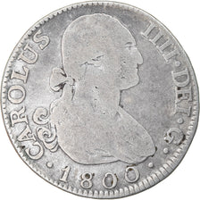 Coin, Spain, Charles IV, 2 Reales, 1800, Madrid, VF(20-25), Silver, KM:430.1
