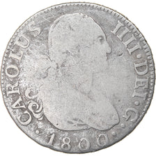 Moneda, España, Charles IV, 2 Reales, 1800, Madrid, BC, Plata, KM:430.1