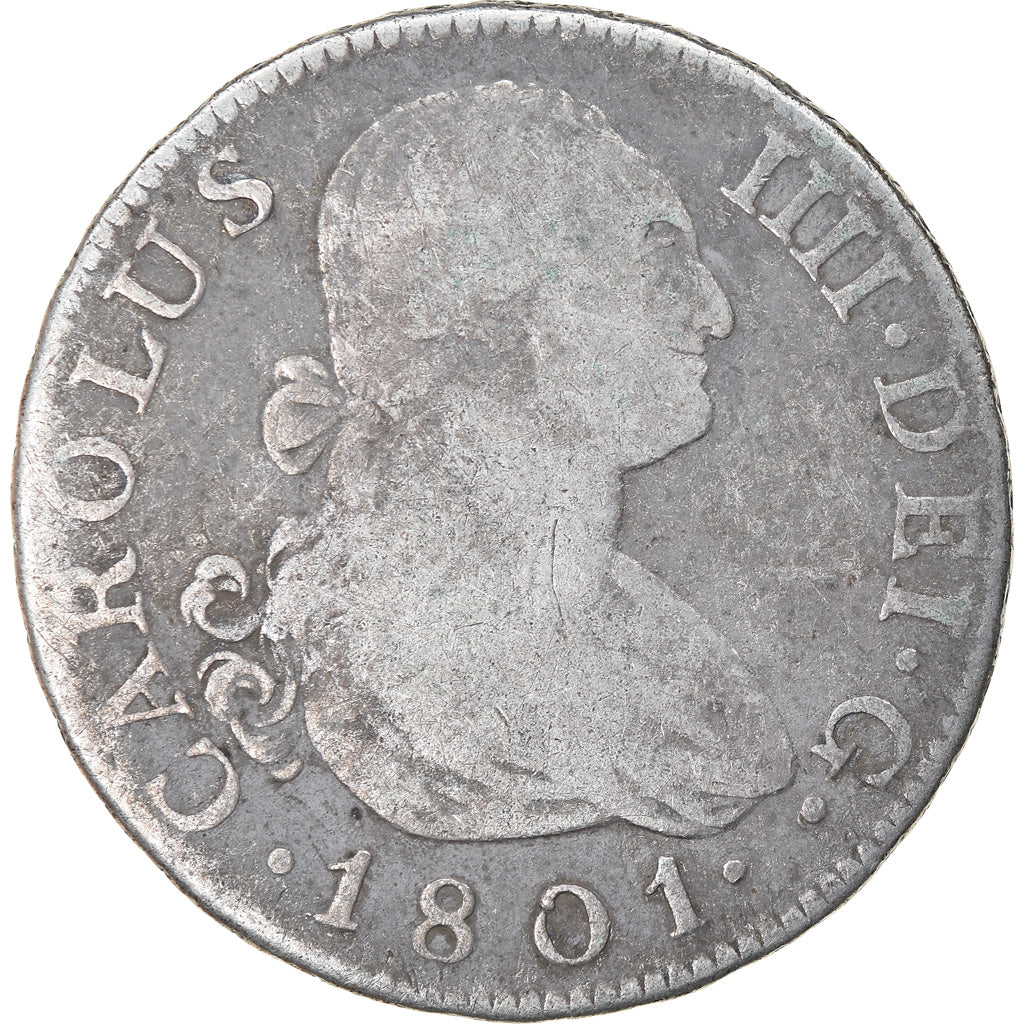 Münze, Spanien, Charles IV, 2 Reales, 1801, Madrid, S, Silber, KM:430.1