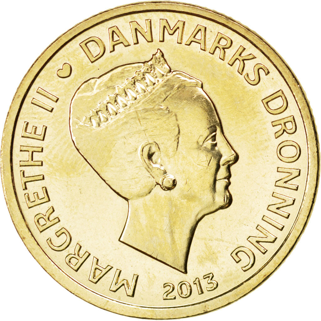 Danimarca, 20 Kroner, 2013, SPL, Alluminio-bronzo, KM:New