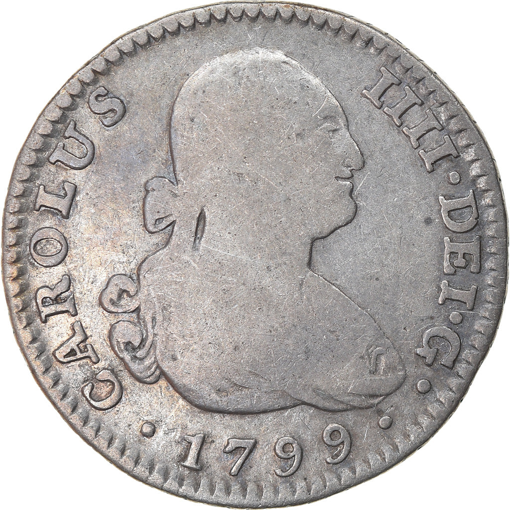 Coin, Spain, Charles IV, Real, 1799, Madrid, VF(30-35), Silver, KM:429.1