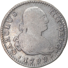 Coin, Spain, Charles IV, Real, 1799, Madrid, VF(30-35), Silver, KM:429.1