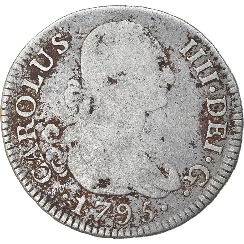 Münze, Spanien, Charles IV, 2 Reales, 1795, Madrid, S, Silber, KM:430.1