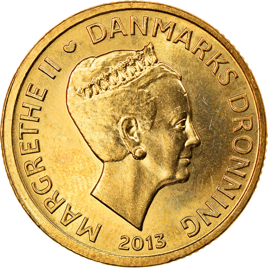 Coin, Denmark, 20 Kroner, 2013, MS(63), Aluminium-Bronze, KM:New