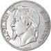Moneda, Francia, Napoléon III, 5 Francs, 1868, Strasbourg, BC+, Plata