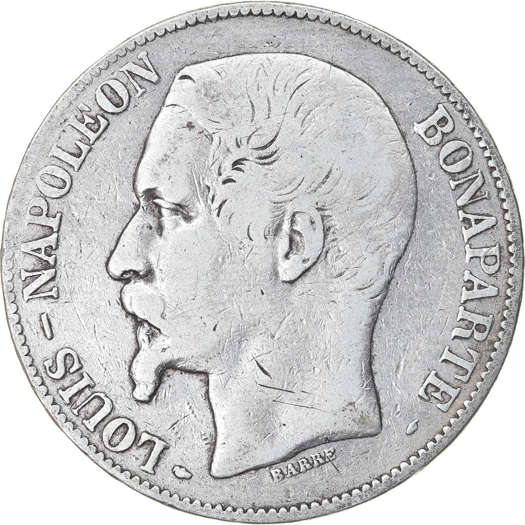 Coin, France, Napoléon III, 5 Francs, 1852, Paris, VF(20-25), Silver, KM:773.1