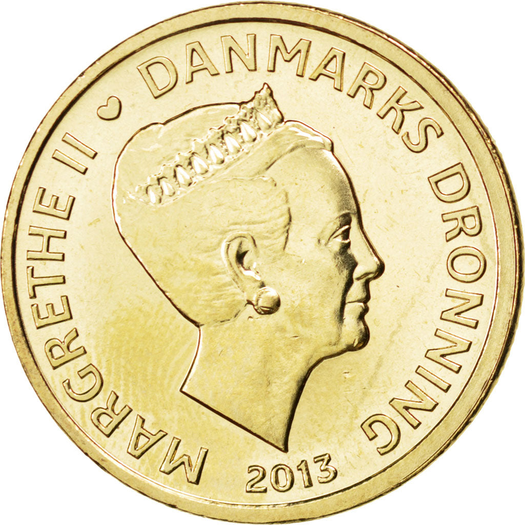 Coin, Denmark, 20 Kroner, 2013, MS(63), Aluminium-Bronze, KM:New