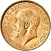 Coin, INDIA-BRITISH, George V, Sovereign, 1918, Bombay, MS(60-62), Gold, KM:525A
