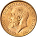 Moneta, INDIE BRYTYJSKIE, George V, Sovereign, 1918, Bombay, MS(60-62), Złoto