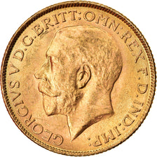 Moeda, ÍNDIA - BRITÂNICA, George V, Sovereign, 1918, Bombay, AU(55-58)