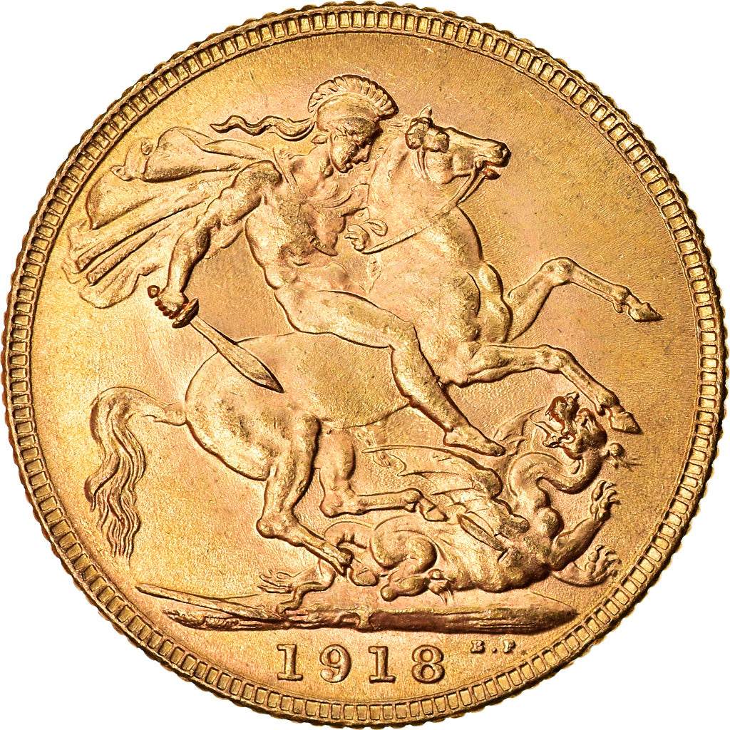 Monnaie, INDIA-BRITISH, George V, Sovereign, 1918, Bombay, SPL, Or, KM:525A