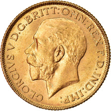 Coin, INDIA-BRITISH, George V, Sovereign, 1918, Bombay, MS(63), Gold, KM:525A
