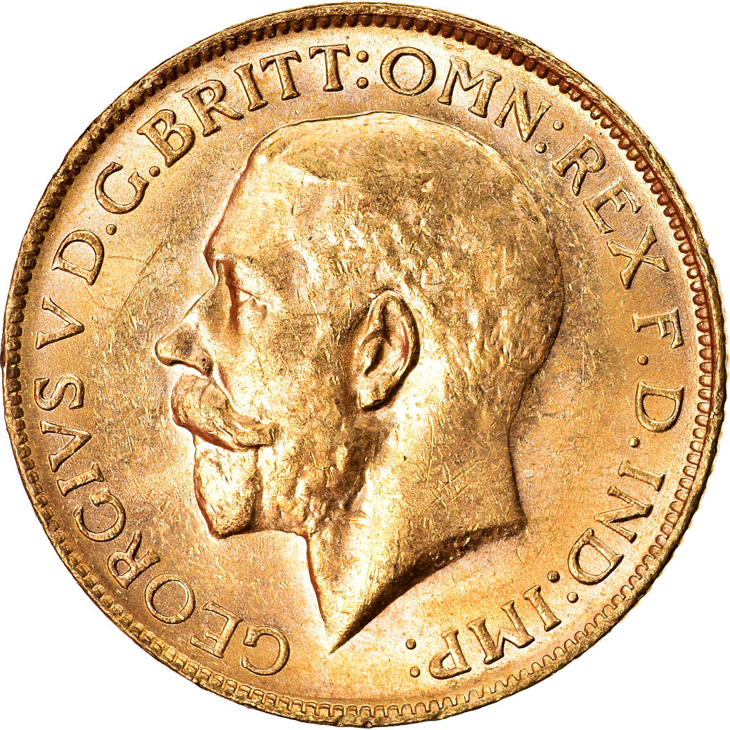 Coin, Australia, George V, Sovereign, 1923, Perth, MS(63), Gold, KM:29