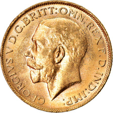 Coin, Australia, George V, Sovereign, 1923, Perth, MS(63), Gold, KM:29
