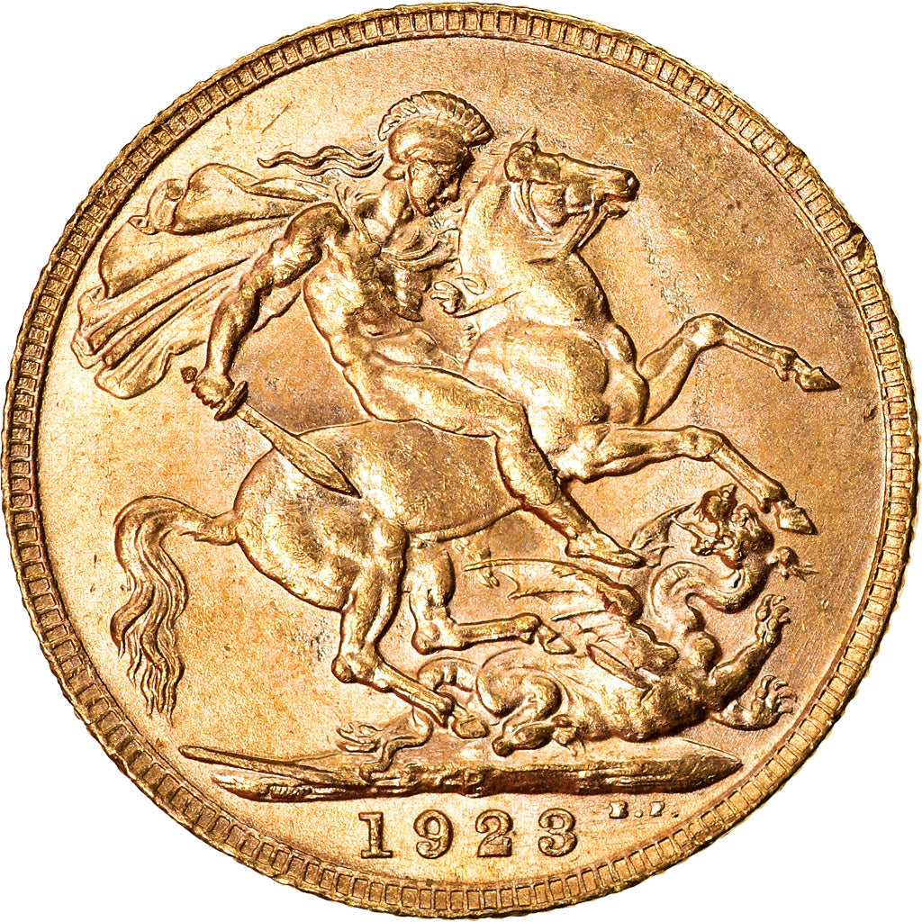 Coin, Australia, George V, Sovereign, 1923, Perth, MS(63), Gold, KM:29