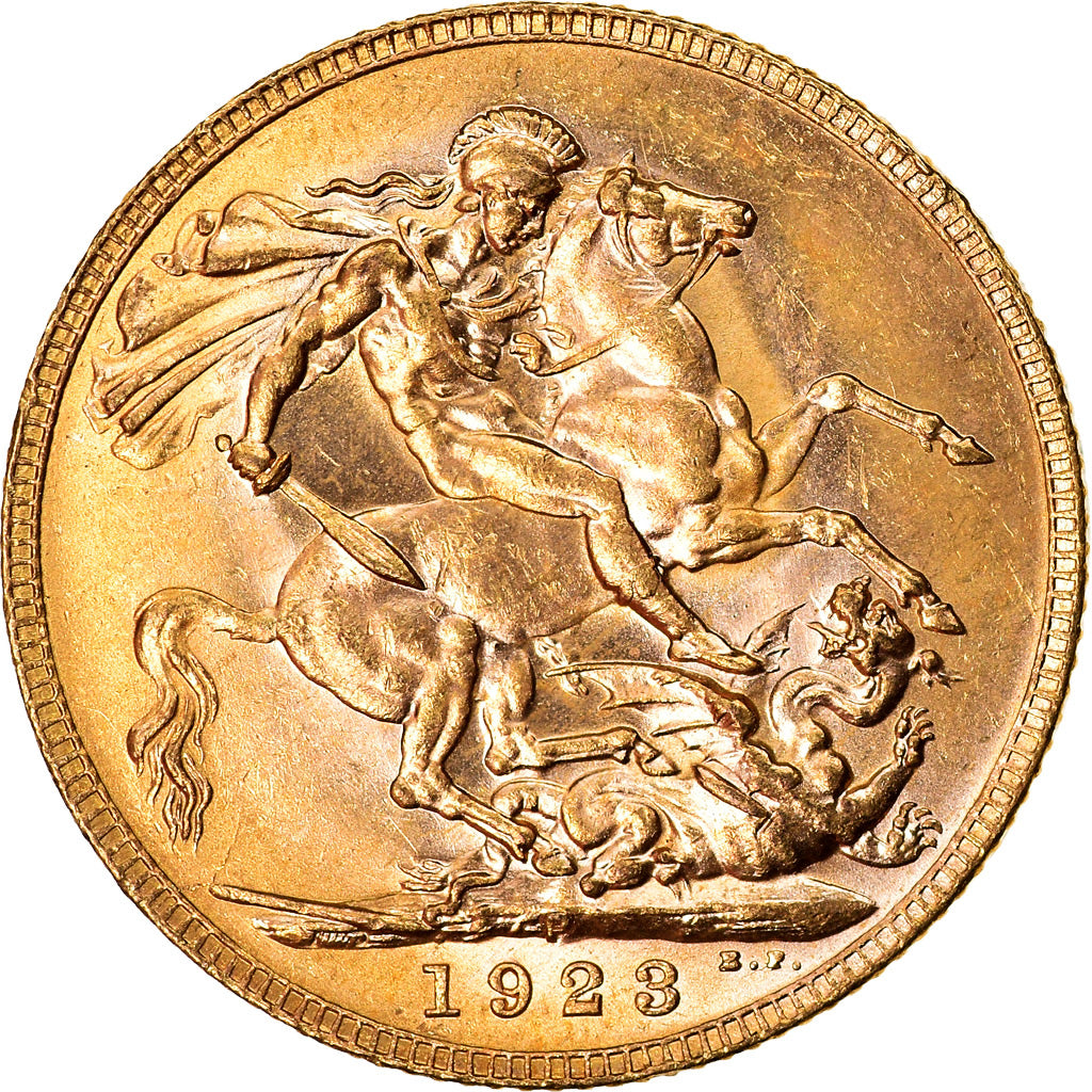 Coin, Australia, George V, Sovereign, 1923, Perth, MS(63), Gold, KM:29