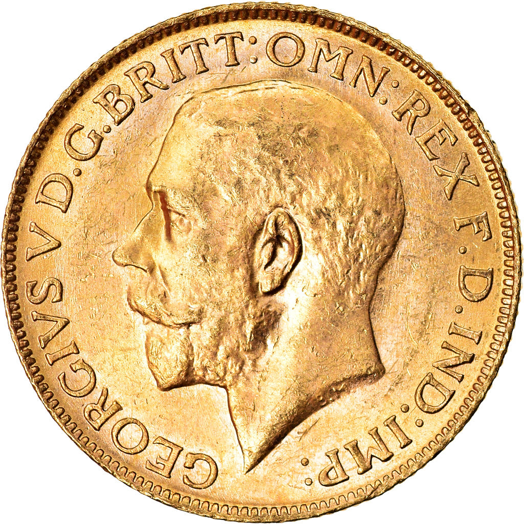Moneta, Australia, George V, Sovereign, 1917, Perth, SPL, Oro, KM:29