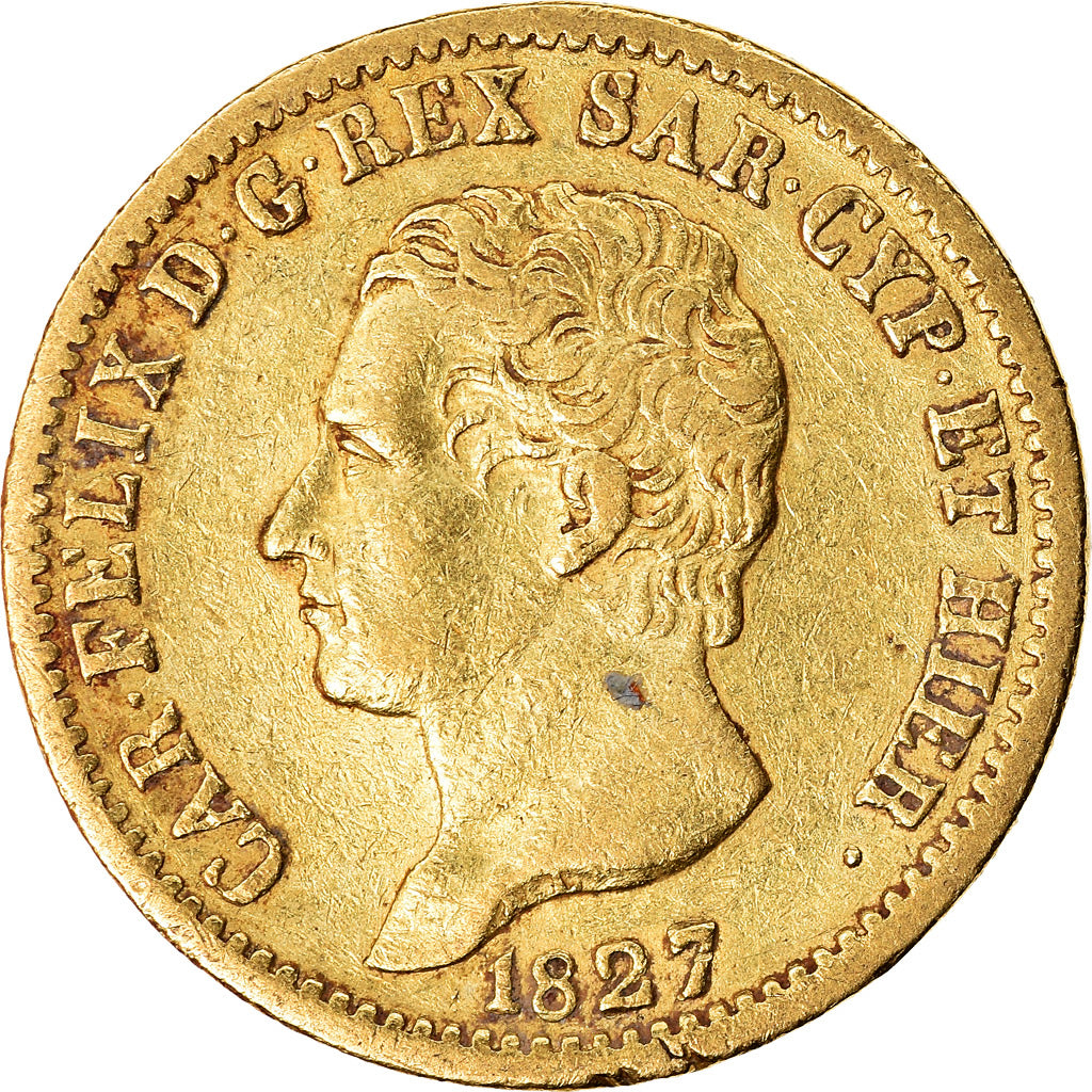Münze, Italien Staaten, SARDINIA, Carlo Felice, 20 Lire, 1827, Torino, SS
