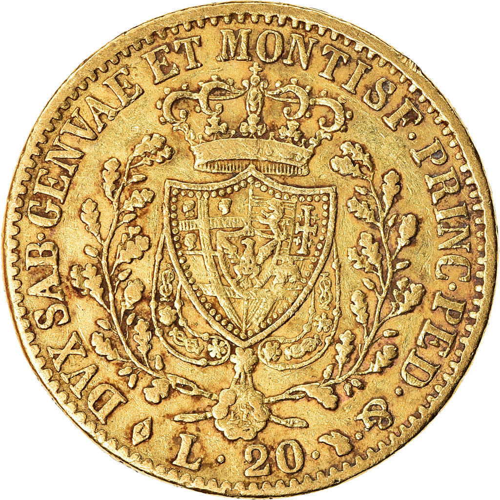 Münze, Italien Staaten, SARDINIA, Carlo Felice, 20 Lire, 1827, Torino, SS