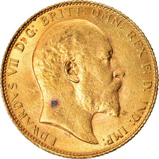 Coin, Great Britain, Edward VII, Sovereign, 1906, London, AU(55-58), Gold