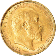 Coin, Australia, Edward VII, Sovereign, 1908, Sydney, AU(55-58), Gold, KM:15