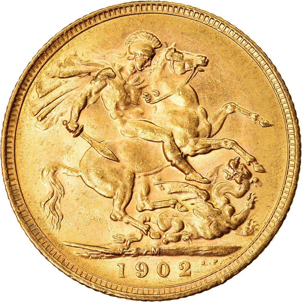 Coin, Australia, Edward VII, Sovereign, 1902, Melbourne, AU(55-58), Gold, KM:15