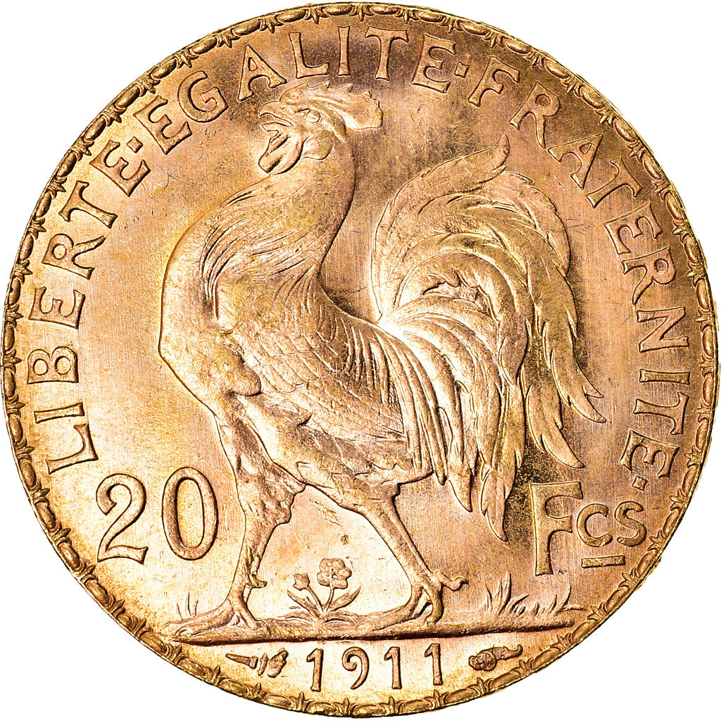 Coin, France, Marianne, 20 Francs, 1911, Paris, MS(63), Gold, KM:857