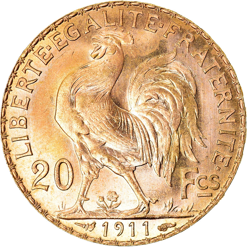 Coin, France, Marianne, 20 Francs, 1911, Paris, MS(63), Gold, KM:857