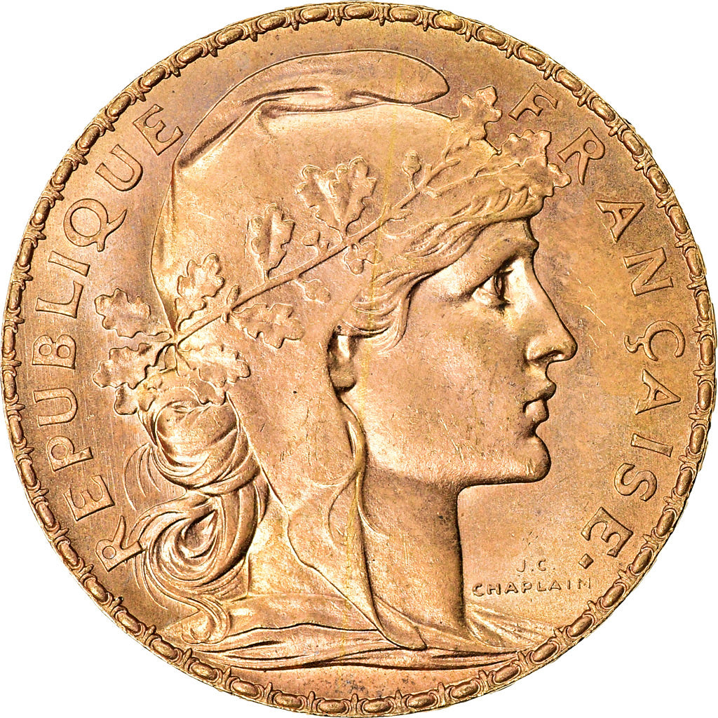 Coin, France, Marianne, 20 Francs, 1912, Paris, MS(60-62), Gold, KM:857