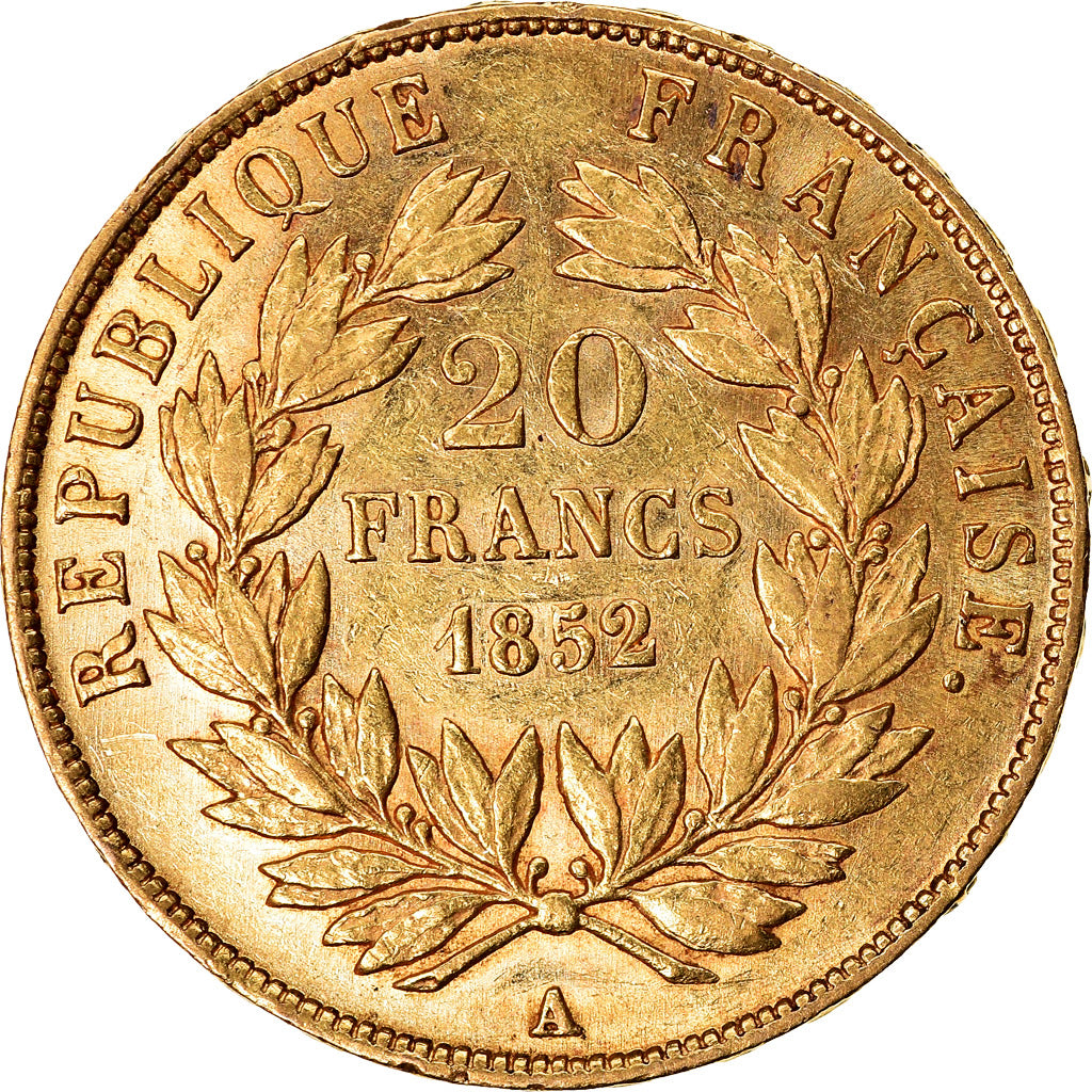 Monnaie, France, Napoleon III, 20 Francs, 1852, Paris, TTB+, Or, Gad 1060