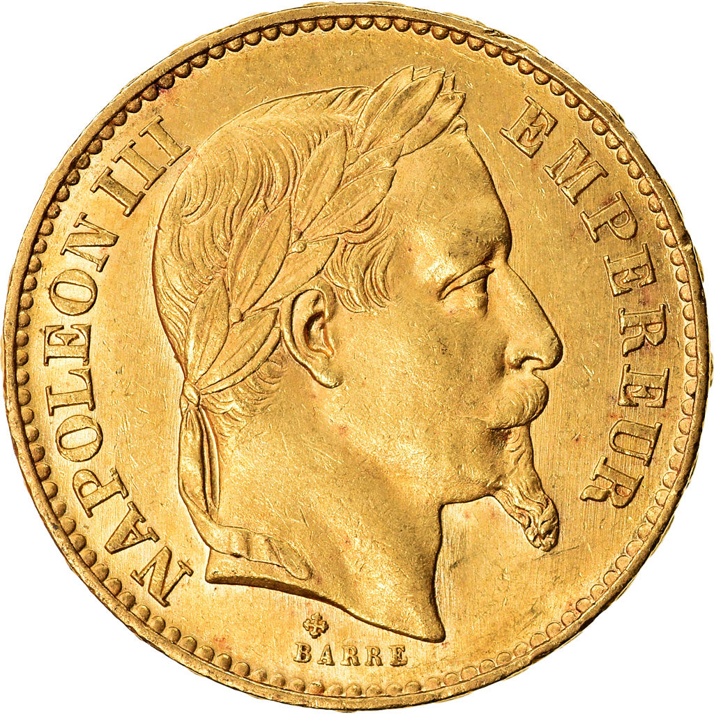 Moeda, França, Napoleon III, Napoléon III, 20 Francs, 1869, Strasbourg