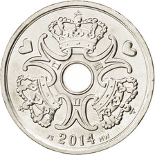 Denmark, 2 Kroner, 2014, KM #874.2, MS(63), Cupro-nickel, 5.89