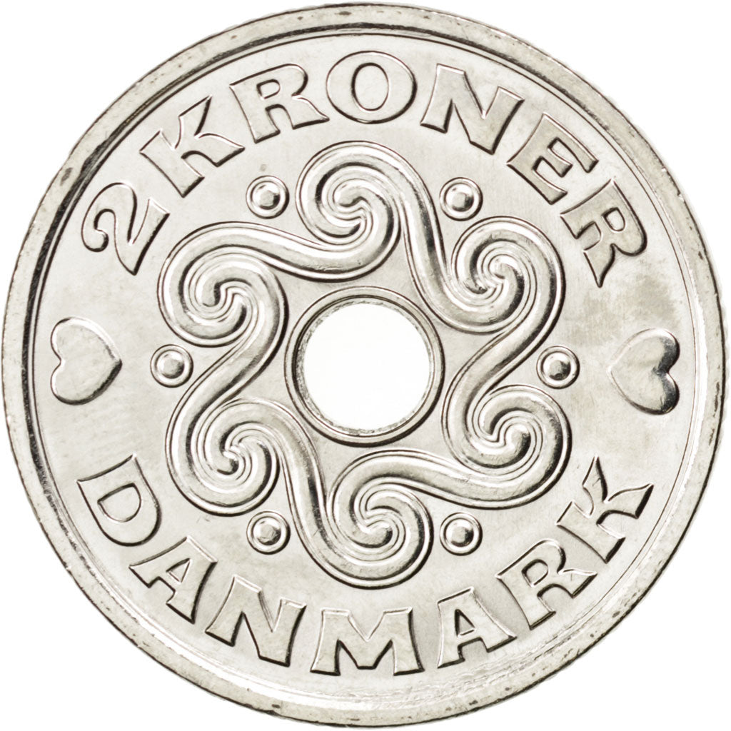 Denmark, 2 Kroner, 2014, KM #874.2, MS(63), Cupro-nickel, 5.89