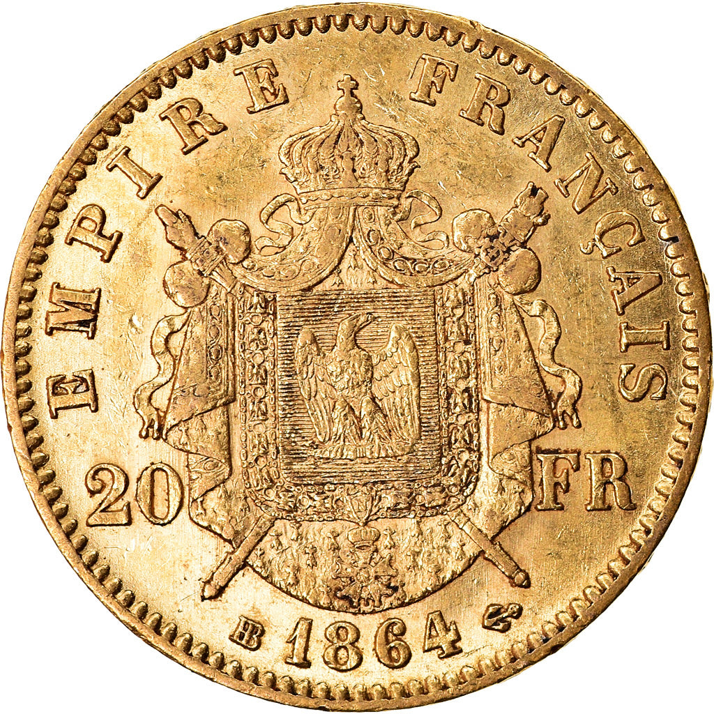 Münze, Frankreich, Napoleon III, Napoléon III, 20 Francs, 1864, Strasbourg