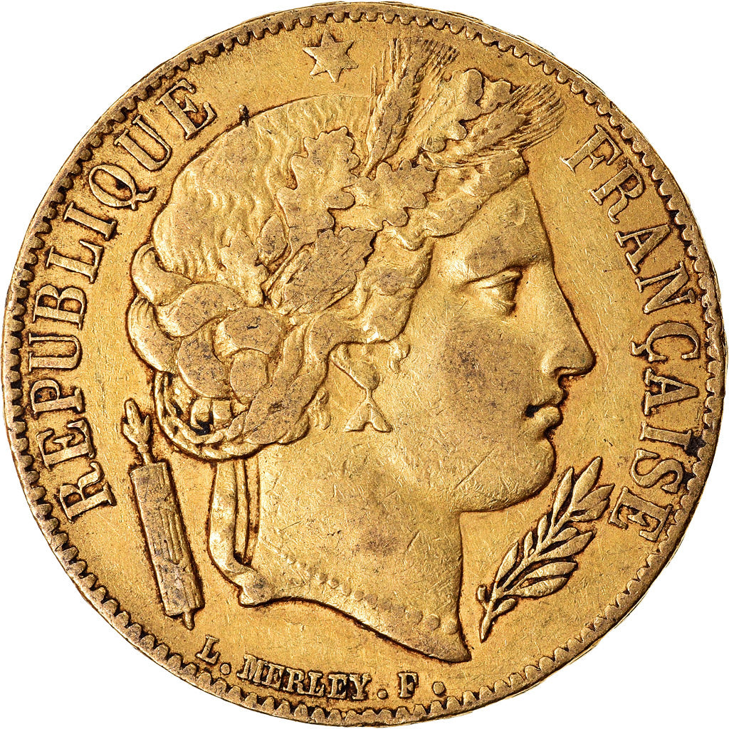 Moneta, Francja, Cérès, 20 Francs, 1851, Paris, EF(40-45), Złoto, KM:762