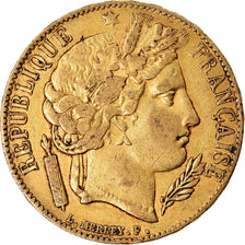 Moneta, Francja, Cérès, 20 Francs, 1851, Paris, EF(40-45), Złoto, KM:762