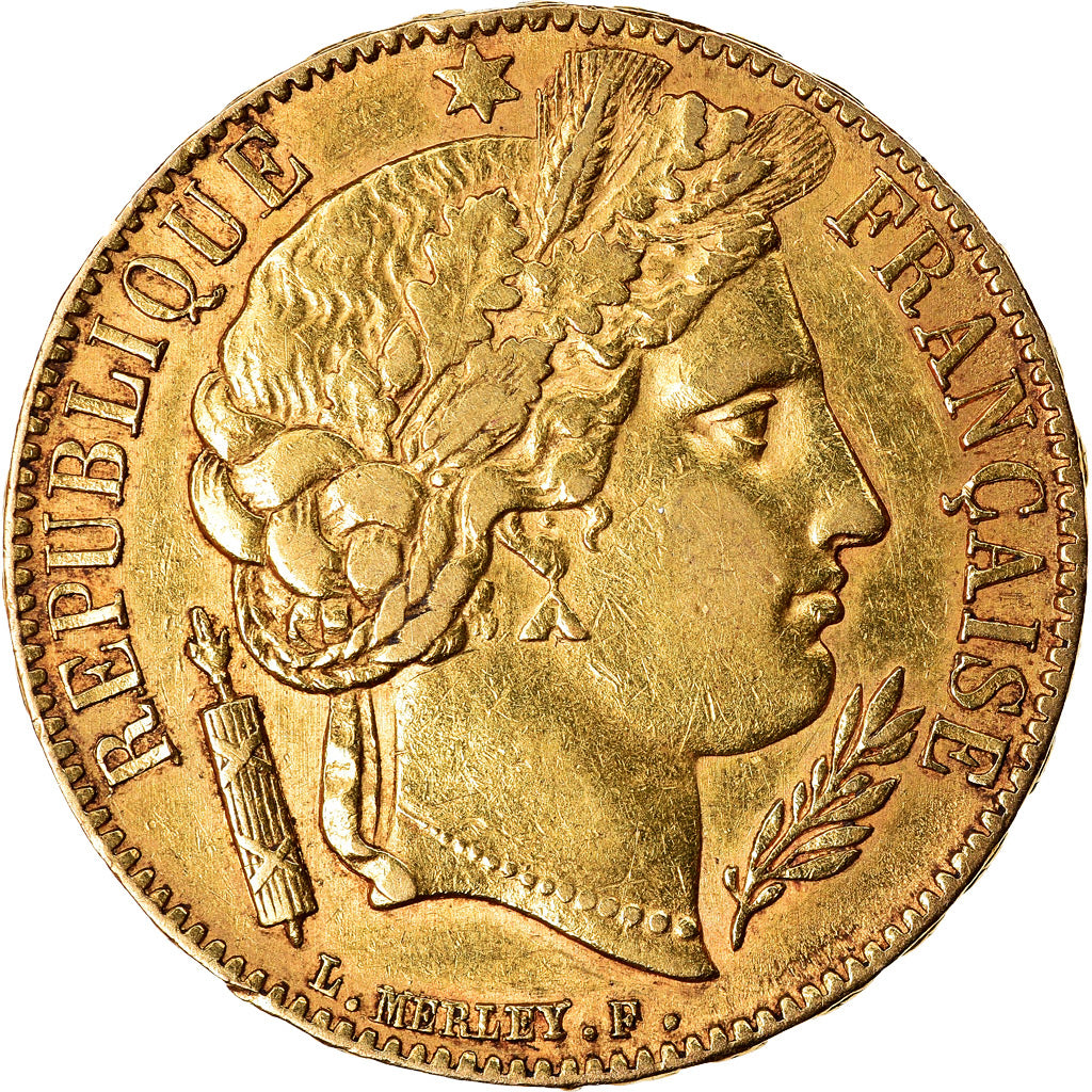 Moneta, Francia, Cérès, 20 Francs, 1851, Paris, BB, Oro, KM:762