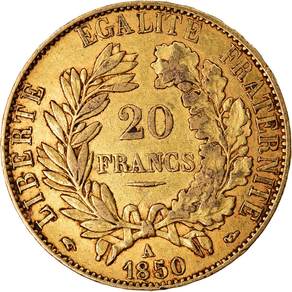 Coin, France, Cérès, 20 Francs, 1850, Paris, EF(40-45), Gold, KM:762
