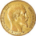 Moneta, Francia, Napoleon III, 20 Francs, 1859, Strasbourg, BB, Oro, KM:781.2