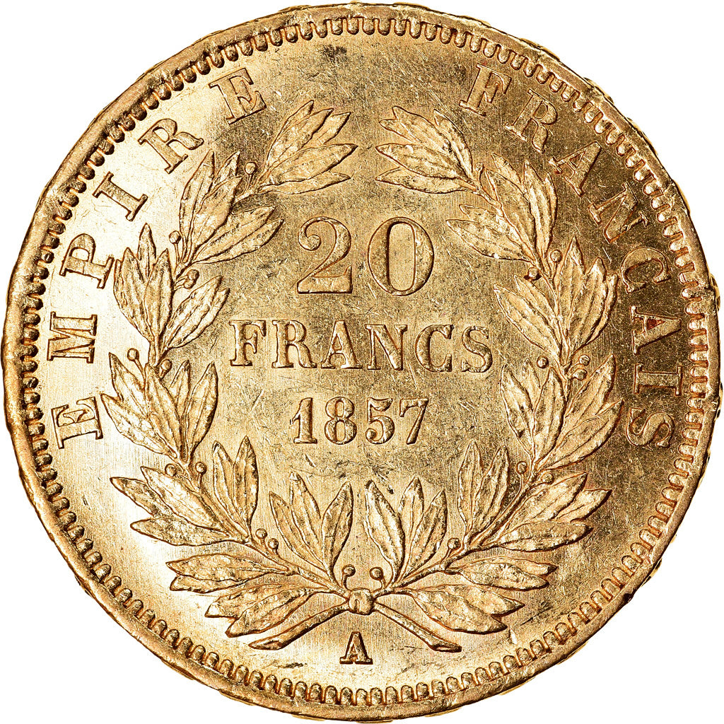 Monnaie, France, Napoleon III, 20 Francs, 1857, Paris, TTB+, Or, Gadoury:1061