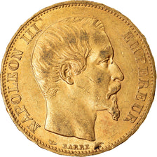 Moneta, Francja, Napoleon III, Napoléon III, 20 Francs, 1854, Paris, AU(50-53)