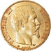 Moeda, França, Napoleon III, 20 Francs, 1860, Strasbourg, AU(50-53), Dourado