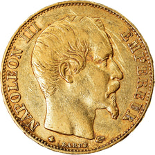 France, Napoleon III, 20 Francs, 1858, Strasbourg, TTB, Or, Gadoury:1061